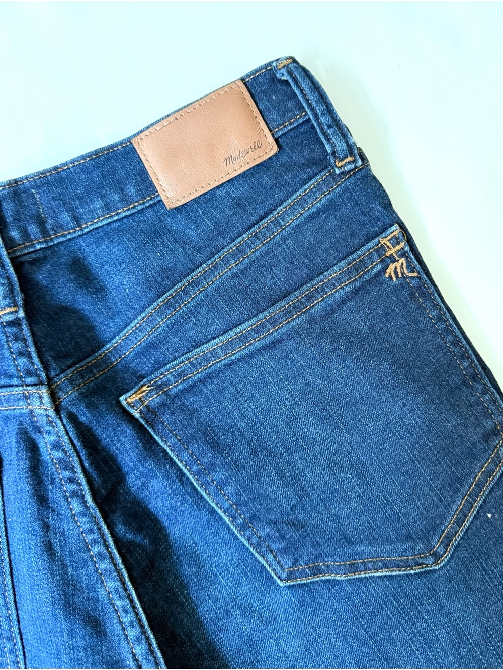 Madewell 9”Mid Rise Dark Blue Skinny Jeans - Picture 6 of 8